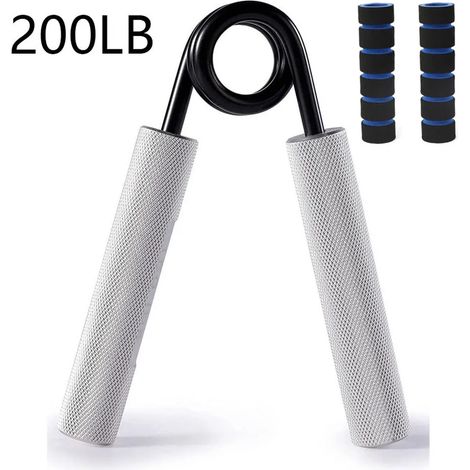 Entraîneur de force de préhension 200LBS, appareil antidérapant pour les mains, exercice pour les avant-bras et les doigts avec 2 housses de protection (1/5)