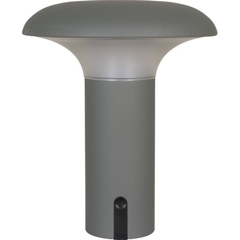 Lampada LED Ricaricabile Ramsey — Grigio Opaco Ø17×21 cm