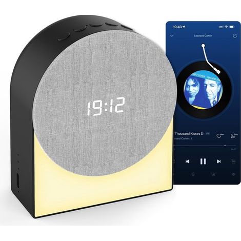 Weißrauschen Wecker mit Nachtlicht 4 in 1 Bluetooth Lautsprecher natürlicher Klang für Erwachsene, Kinder und Babys tragbare Einschlafhilfe wiede (1/5)
