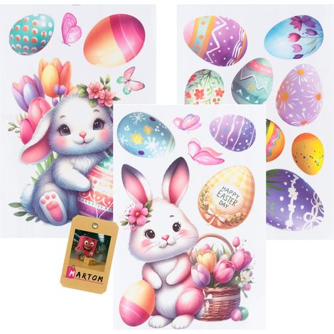 Adesivo per vetrine di Pasqua TG81320, 3 fogli (1/5)