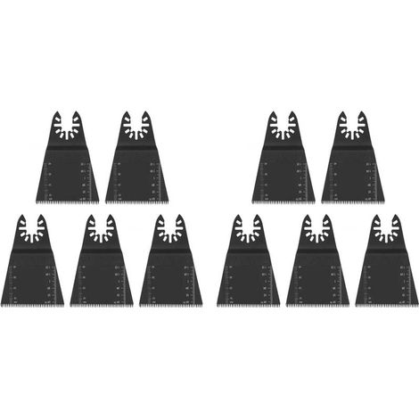 Hojas de sierra oscilantes, hojas de sierra multiusos oscilantes de 10 x 65 mm, juego de hojas de sierra universales de cambio rápido para metal, madera y plástico. (1/5)