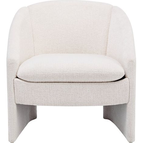 Fauteuil en tissu texturé beige TAROLO (1/3)