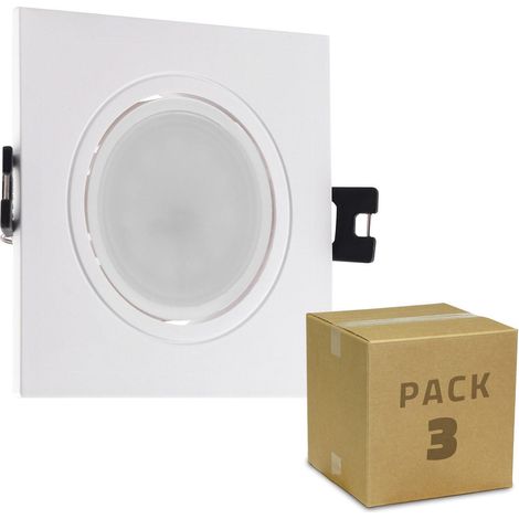 3er Pack LED Downlight Einbaustrahler GU10 6W Schnitt Ø 75-85 mm No Flicker 3000K Warmweiß