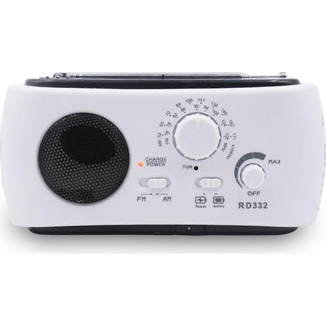 RD332 Multifunktions-tragbares AM/FM-Radio mit Handkurbel und Wetterfunktion