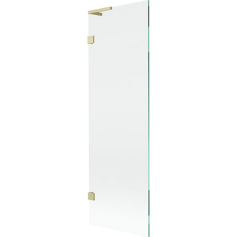 Mexen Lunar L Duschwand 1-flügelig 60 x 150 cm, transparent, gold gebürstet - 897L-060-000-55-00 (1/5)