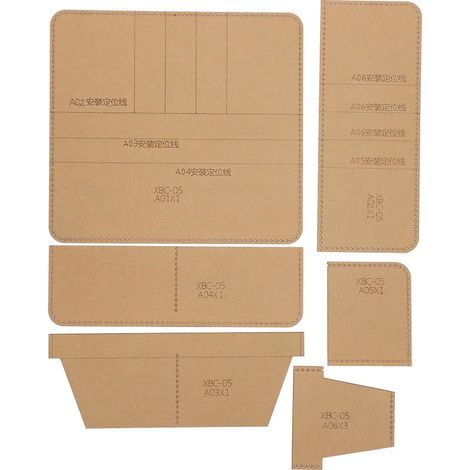 Portefeuille acrylique transparent gabarit DIY manuel cuir artisanat pour portefeuille long (1/5)