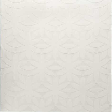 Area Rug Off-White Fabric 160 x 160 cm Jacquard Square Shape Accent Rug HOOD (1/5)