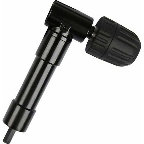 UlisemAccessoires pour perceuse d'angle - Rallonge avec coude à 90° - Poignée hexagonale de 8 mm - Adaptateur de perceuse à angle droit à 90° (gamme de mandrins / 0,8-10 mm). (1/4)