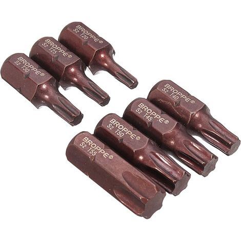 Lot de 7 embouts de tournevis Torx S2 T20-55, tige hexagonale en acier de 10 mm, compatibles avec les visseuses à percussion T20/T25/T30/T40/T45/T50/T55. (1/5)