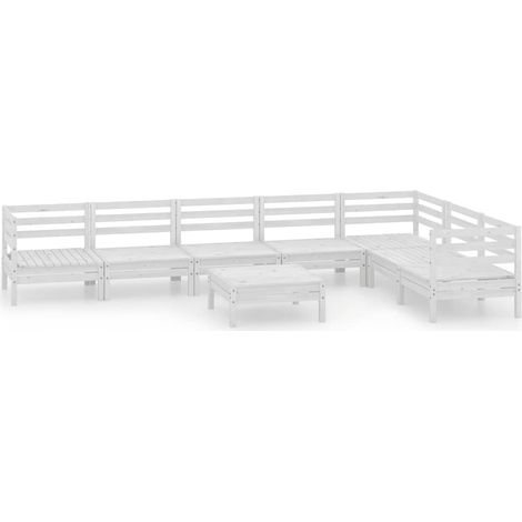 Maison Exclusive - Juego de muebles de jardín 8 piezas madera mac (1/5)