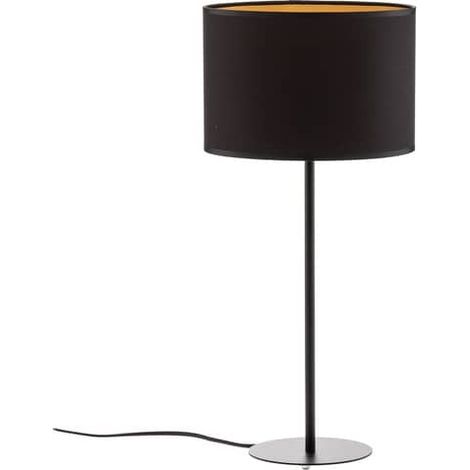 [NEUWERTIG] B-Ware Euluna Tischleuchte Soho Deko-Schreibtischlampe zylindrisch 56 cm schwarz gold (1/2)