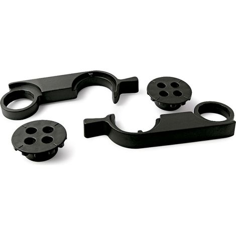 CONECTOR UNION MESA PLÁSTICO NEGRO (4pcs)