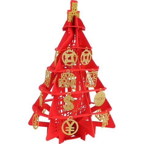 Décorations d'arbre en feutrine à faire soi-même pour jardin, cour, fête du Nouvel An, mariage, décoration de chambre (1/5)