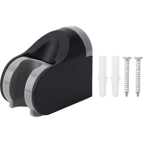 Support de douche ABS noir mat, porte-pompe de douche, douchette, support réglable et mobile pour salle de bain à domicile (1/5)