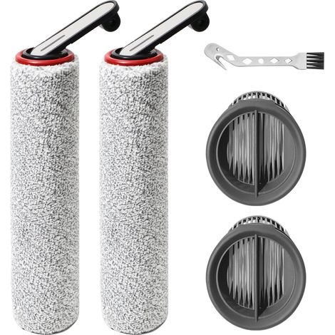 Brosse à rouleau + filtre d'accessoires pour Dreame pour MOVA K20 PRO/K30/K30 MIX aspirateur sec et humide pièces de rechange, rouleaux de brosse + filtres (1/5)