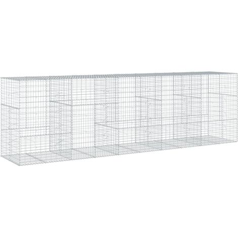 Maison Exclusive - Gabione mit Deckel 500x100x150 cm Verzinktes E