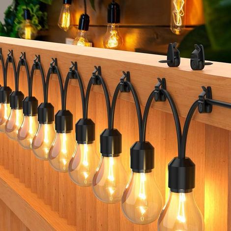 50 colours: Black Materials: Plastic + Metal Screw-in hooks for hanging LED Christmas light strings. (1/5)