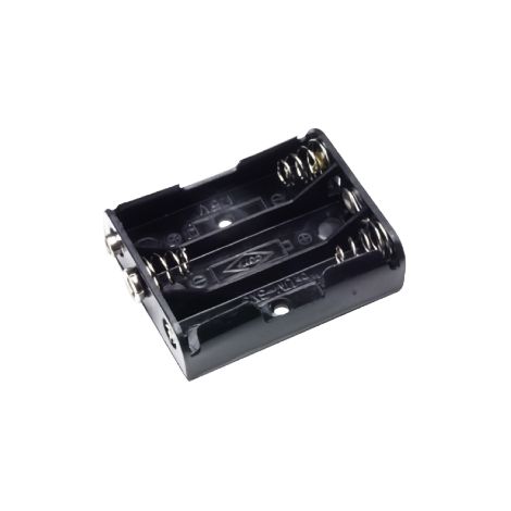 Portapile per 3 stilo (aa) con presa polarizzata (1/2)