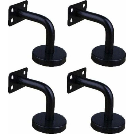 Lot de 4 supports de main courante en acier inoxydable pour montage mural Supports de rampe d'escalier pour garde-corps Supports muraux de rampe d'escalier (feuille plate 60 x 60 mm),TRIMEC (1/4)
