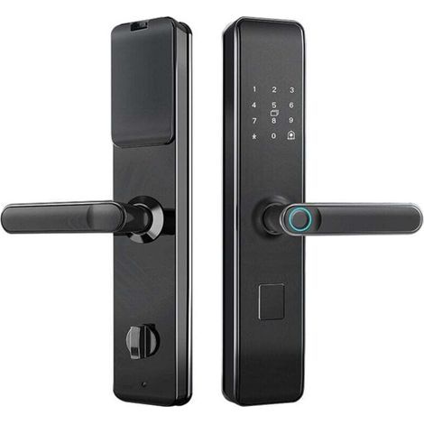 Intelligentes Türschloss für die Haustür – Wohnung, Hotel – Verriegelung per Karte, Bluetooth, Fingerabdruck – Für Mieter und Eigentümer. (1/5)