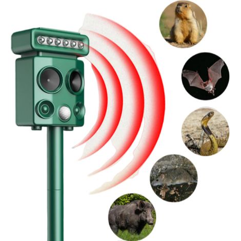 Répulsif Chat Solaire Ultrason pour Jardin Extérieur Anti-Nuisibles Détecteur Mouvement Protection Animaux (1/5)