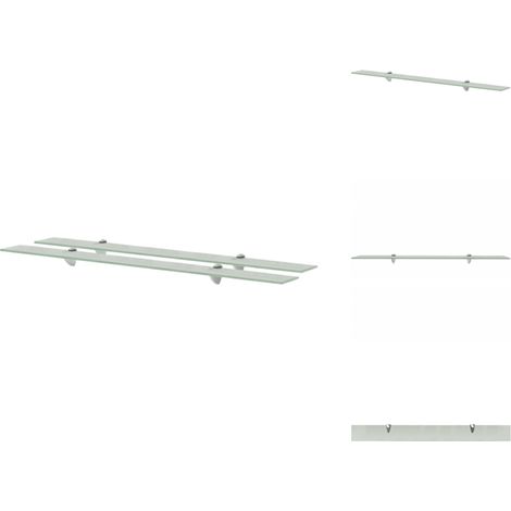 Schweberegale 2 Stk. Glas 100x10 cm 8 mm - Wandregal - Glasregal - Modernes Regal - Badezimmerregal - Dekoratives Regal (1/5)