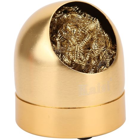 Brosse de nettoyage pour pointe de pistolet à souder, support pour brosses à souder, base dorée