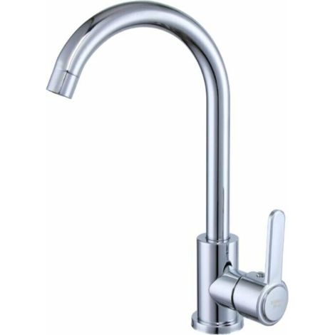 Stainless steel kitchen mixer tap – Single handle – 360° swivel spout – Corrosion-resistant finish – Easy installation (1/3)
