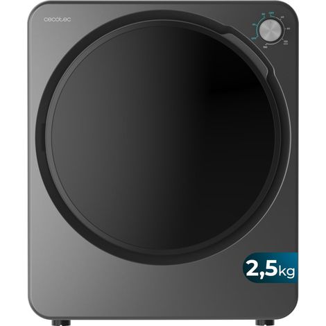 Cecotec Mini Secadora de Evacuación 2,5Kg Bolero DressCode Dry 3150V Dark. 950W, 6 Programas, Programa ECO