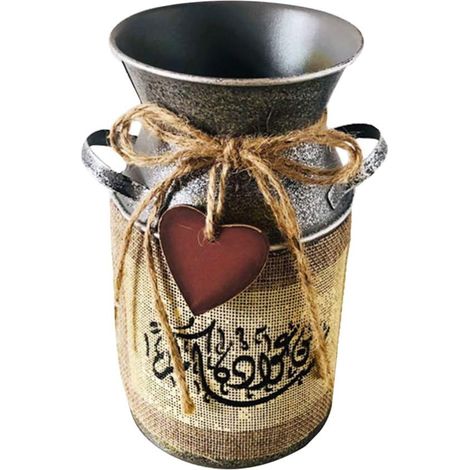 Vase à Fleurs Fer Seau à Fleurs Ornement pour Intérieur Seau de Plantation Élégant (1/5)