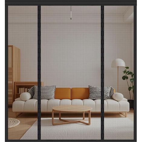 Rideau Moustiquaire Magnétique, Moustiquaire Aimant de Porte Rideau Antimoustique Elégant Parfait Pour Porte, Patio Arrêter autres Insectes Bestioles, Double Ouverture Latérale, Fermeture Automatique (1/5)
