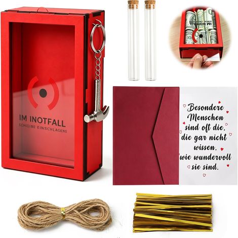 Boîte d'urgence avec marteau, cadeau d'anniversaire, cadeau d'argent (1/5)