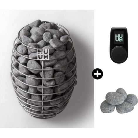 HUUM Drop 9 Saunaofen inkl. UKU 4.2 Local Saunasteuerung und 60 kg Saunasteine (1/5)