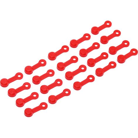 RISK Lot de 20 bouchons de purgeur de freins, couvercles anti-poussière pour graisseur, vis de purge, pour voiture et moto (rouge)