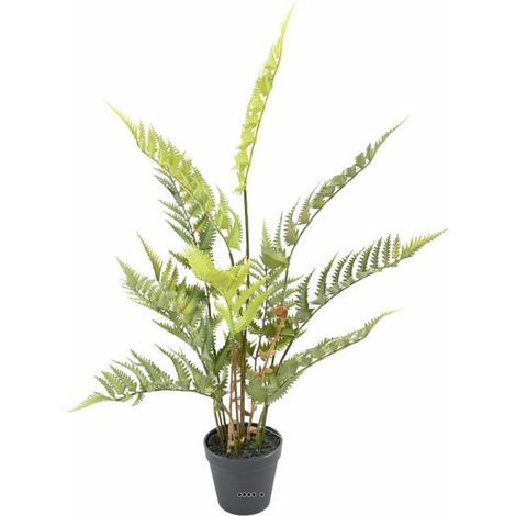 Magnifique fougère des bois artificielle H 65 cm verte en pot (1/3)