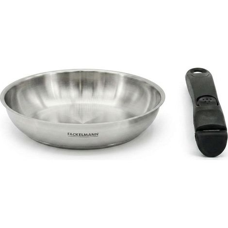 Poêle de cuisson 28 cm en inox avec manche amovible Fackelmann InoGrip et accessoires (1/5)