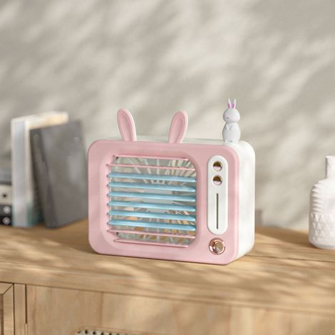 Ventilateur Pulvérisateur Portable - 100 ml - USB Rechargeable - Pour Extérieur Intérieur Bureau - Ventilateur avec Atomisation Fine - 3 Vitesses - 392 g (1/5)