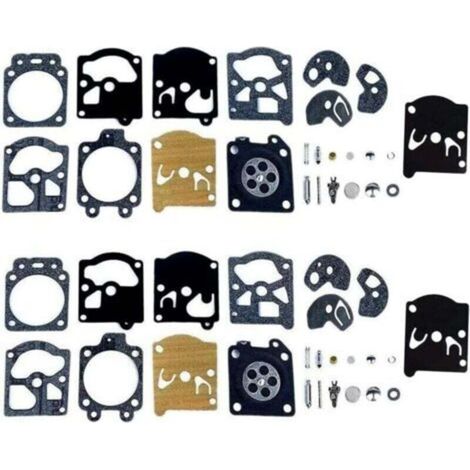 Kit de Réparation de Carburateur Joint Membrane Compatible avec Walbro K10-WAT WA & WT Series STI-HL Husq-Varna Poulan McCulloch Echo (2 Jeux)