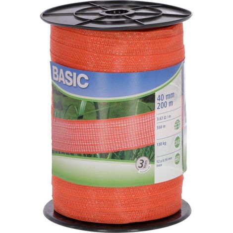 Nastro recinto elettrico per Bovini ed Equini Fettuccia Arancione 40 mm x 200 mt