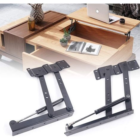 2pc Klappbares Lift Up Hebebügel, Verstellbare Lift Up Couchtisch Heben Rahmen Möbel Frühling Scharnier für Couchtische, Arbeitsbänke