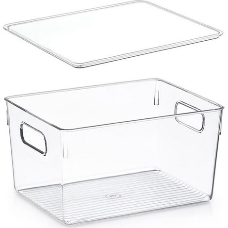 Boîte rangement cuisine plastique petit couvercle-1 jeu-PET (1/5)