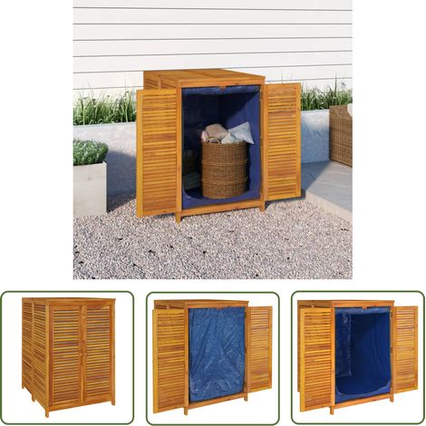 The Living Store Gartenbox 70x87x104 cm Massivholz Akazie - Gartenbox - Holzkiste - Außenaufbewahrung - Gartendekoration - Stauraum (1/5)