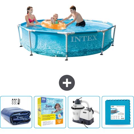 Piscine Intex Cadre Rond - 305 x 76 cm - Inclus Accessoire CB67 (1/5)
