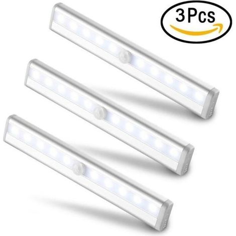 Lumière Armoire - KATOOM - Lot de 3PCS - 10LED - Détecteur de Mouvement - Intérieur (1/4)