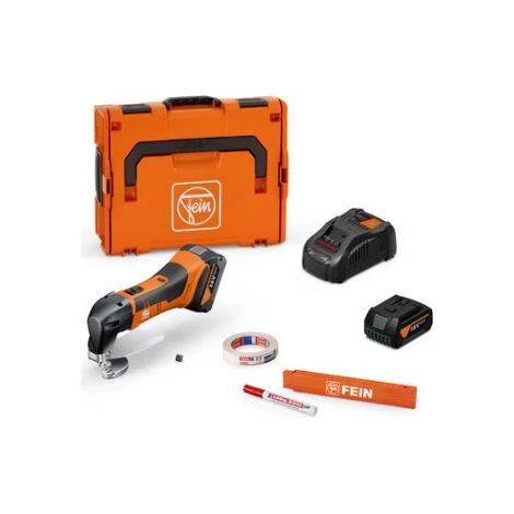 Fein Akku-Blechschere fino a 1,6 mm ABLS 18 1.6 E AS / 2x 5,0 Ah Batteria + Caricabatterie in L-Boxx - 71300664000