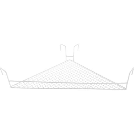 Paniers à fleurs suspendus pour cloisons de balcon de bureau, faciles à installer, triangulaires blancs. (1/5)