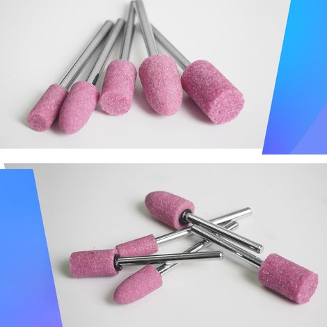 Lot de 100 meules abrasives cylindriques et ogivales pour mini perceuse polissage gravure coupe 2.35mm diam 4-10mm (1/5)