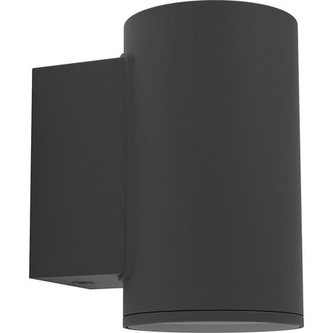 Applique Esterno Moderna Izzalini Acciaio Nero 1 Luce Gu10