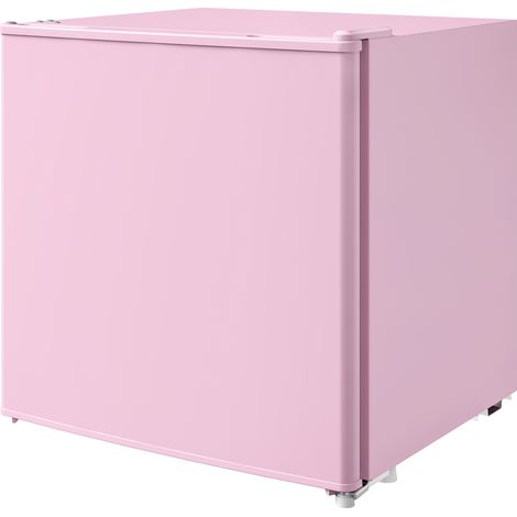 Congélateur de table d'une capacité de 35 litres, petit congélateur à porte réversible, rose (1/5)