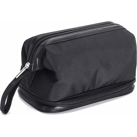 Trousse de toilette suspendue étanche avec poignée (noir)